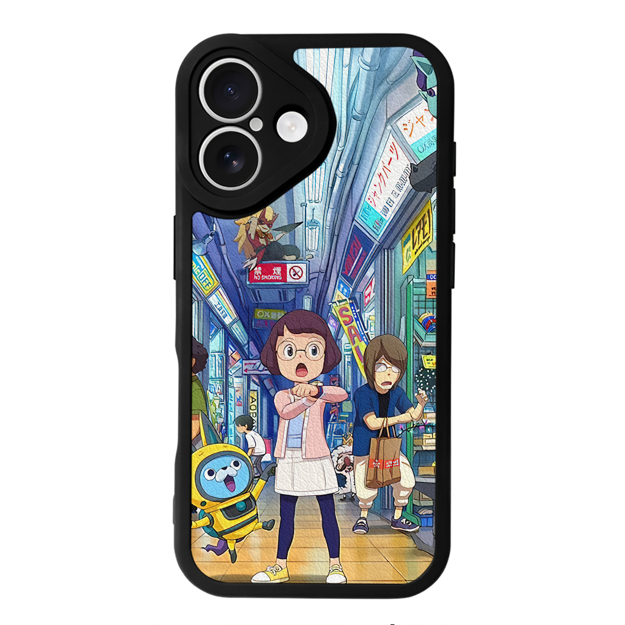 （画像用） 妖怪ウォッチ Yo-kai Watch 【iPhone 16シリーズ対応】シリコンスマホケース（レザー調） 材質：シリコン